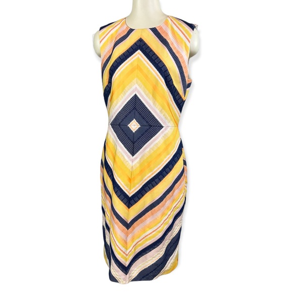 Slate & Willow (12) Hawaiian Stripe Sheath Dress - Picture 6 of 11